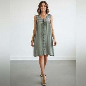 Ananda’s Collection Chic Olive Midi Dress